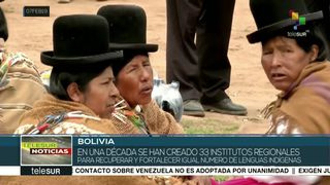 Bolivia promueve recuperación y fortalecimiento de lenguas indígenas