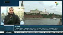 Pide Rusia que no politizar Conferencia de Desarme-ONU con tema Vzla.