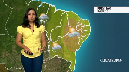 Previsão Nordeste – Pancadas de chuva