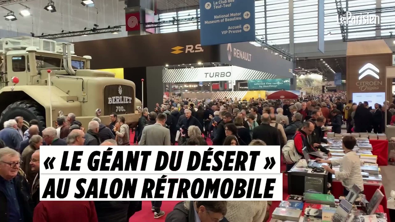 Un camion géant de 50 tonnes au salon Rétromobile