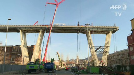Genoa starts demolishing disaster bridge six months on