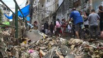 Temporal deixa rasto de destruição no Rio de Janeiro