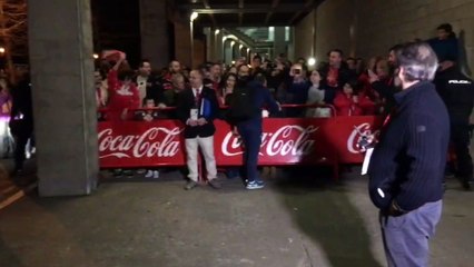 Llegada del Sporting al Molinón