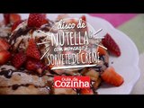 Receita: Disco de Nutella® com morango e sorvete de creme