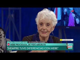 Graciela Fernández Meijide: "Siempre tuve diferencias con Hebe"