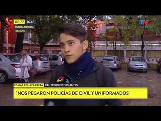 Agresión policial a estudiantes en Berisso
