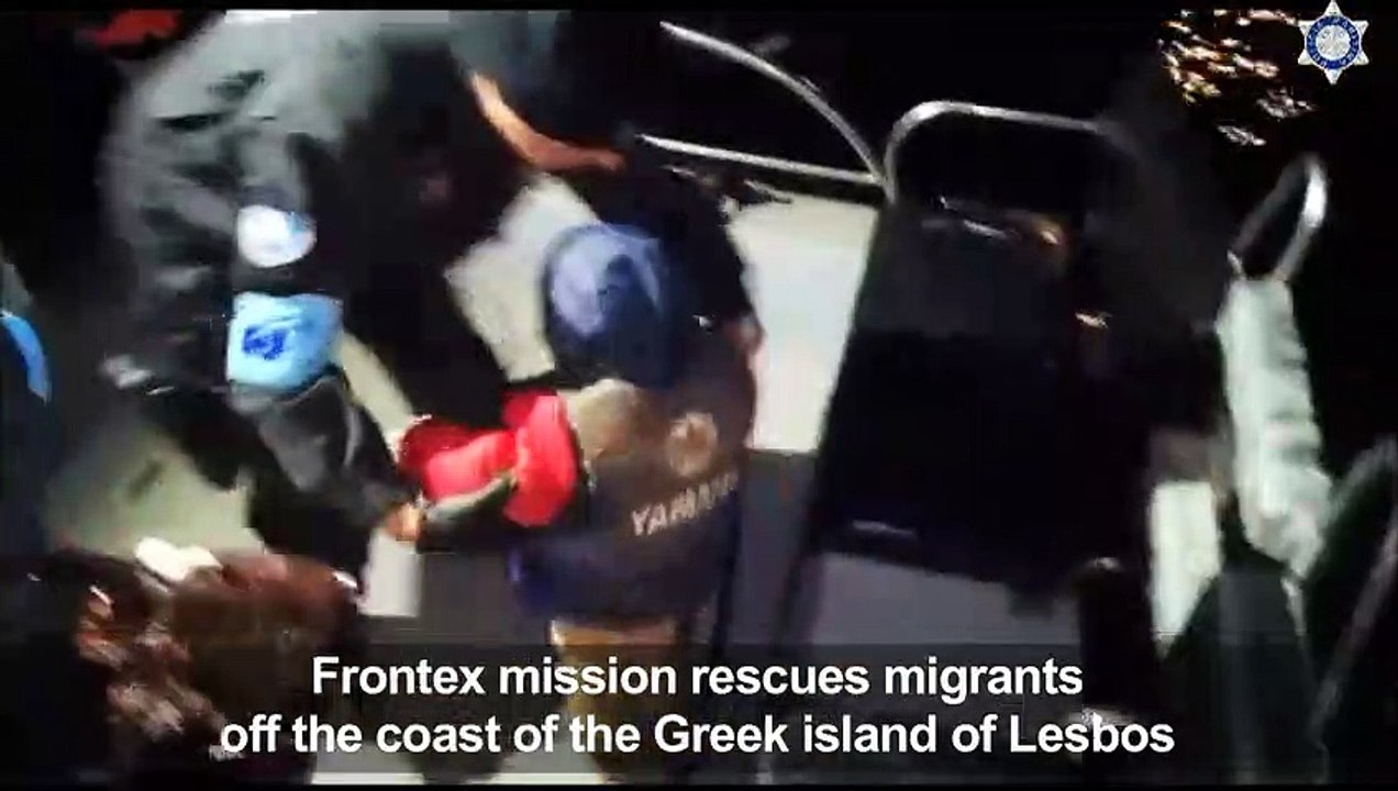 Frontex mission rescues children off coast of Lesbos island