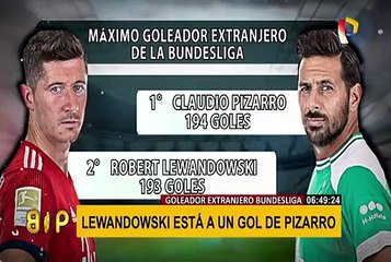 Claudio Pizarro: Lewandowski a un gol de igual su récord en la Bundesliga