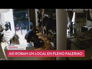 Así roban un local en pleno Palermo