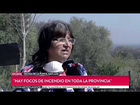 Así combaten el fuego de San Luis los vecinos