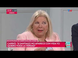 Carrió y su frase sobre el 20% de Santiago Maldonado en Chile