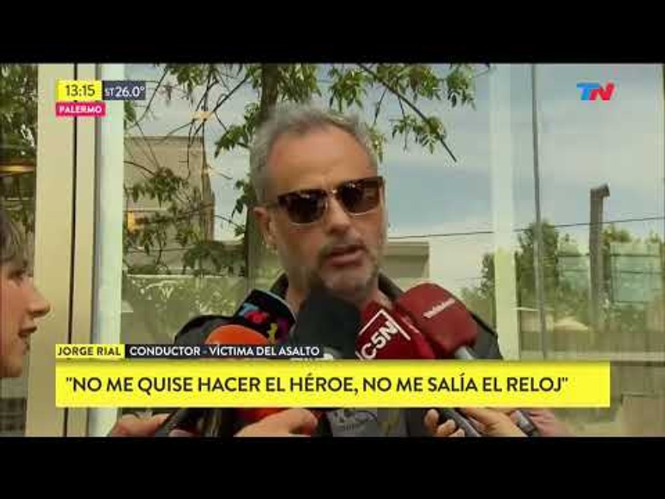 Habló Jorge Rial tras sufrir un robo de motochorros