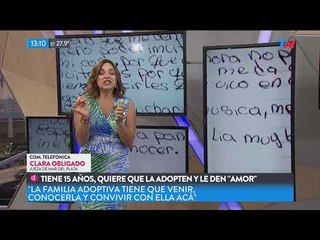 Tiene 15 años, quiere ser adoptada y recibir amor