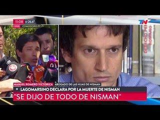 Declara Lagomarsino por la muerte de Nisman