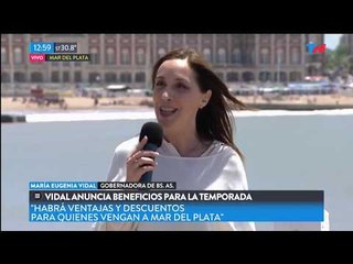 Vidal anunció beneficios para la temporada de verano en Mar del Plata