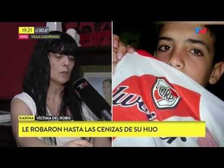 Robaron la casa y hasta se llevaron las cenizas de su hijo
