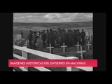 Imágenes históricas del entierro de soldados argentinos en Malvinas