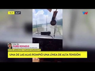 Di Palma aterrizó de emergencia y dejó sin luz a una ciudad