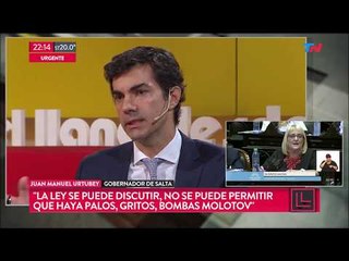Urtubey" La ley se puede discutir pero no permitamos la violencia"