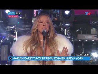 Mariah Carey se tomó revancha y cantó en Times Square