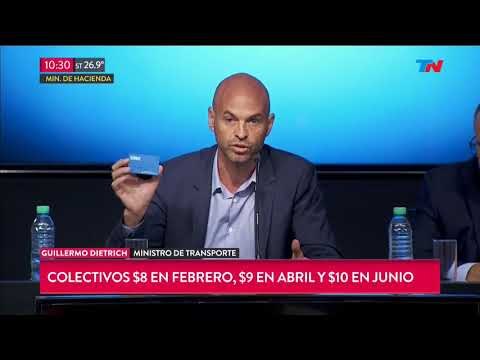 Así anunció Dietrich los aumentos en las tarifas de transporte