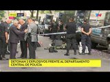 Dejaron 2 paquetes explosivos frente al Departamento Central de la policía