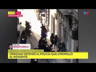 Ordenan detención del policía que atropelló a un indigente