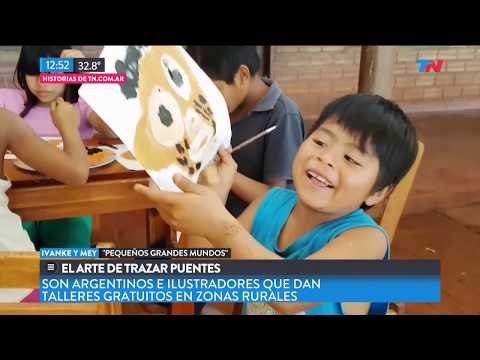 Son ilustradores y dan talleres gratuitos en zonas rurales