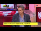 Documento gremial contra el Gobierno