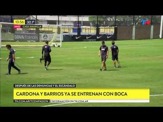Cardona, Barrios y Fabra se sumaron a la práctica de Boca y el sábado jugarán ante Colón
