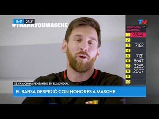 Los saludos de los jugadores del Barcelona despidiendo a Mascherano