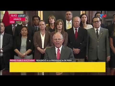 Así renunció Kuczynski al cargo de presidente de Perú