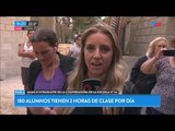 Lanús: 180 alumnos tienen 2 horas de clase por día