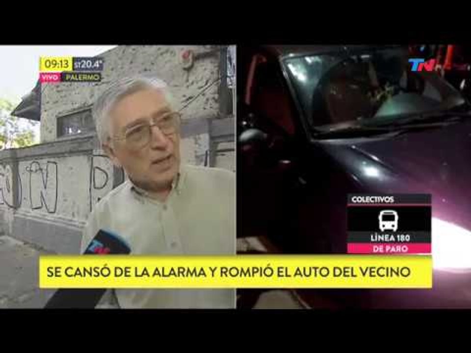 Le rompió el auto a mazazos por la alarma