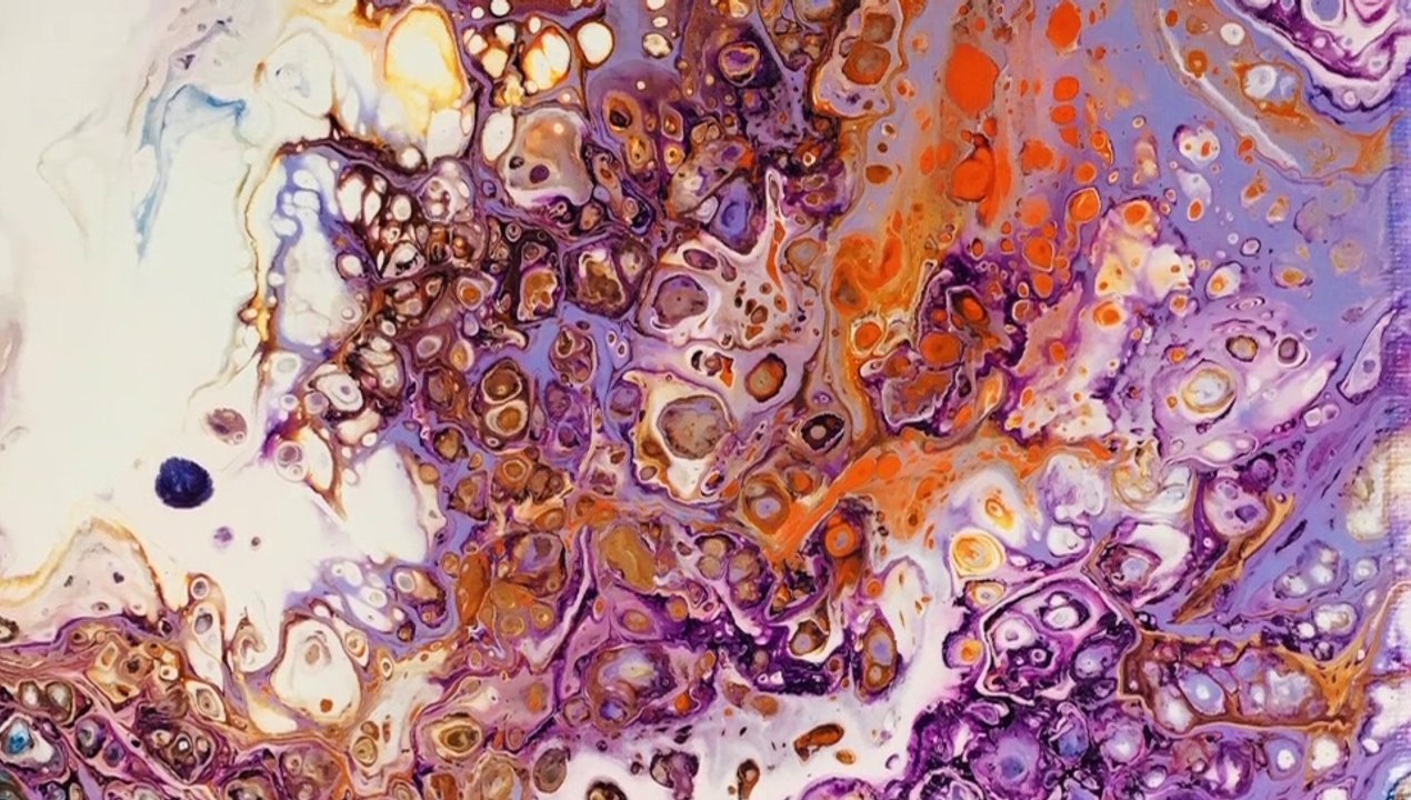 Acrylic Pouring Tutorial with 2 cups, Fluid Art for beginners.