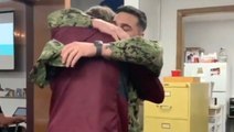Navy Sailor Surprises Little Bro At School
