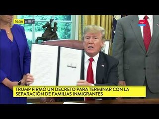 Trump firmó un decreto para detener la separación de familias migrantes
