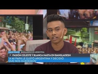 Pasión celeste y blanca en Bangladesh