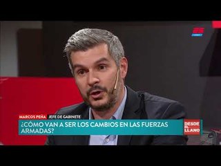 Marcos Peña defendió los cambios las Fuerzas Armadas