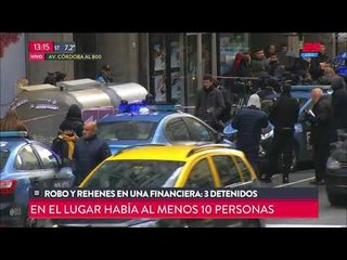 Robo y rehenes en microcentro: 3 detenidos
