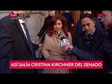 Cuadernos de la corrupción: Así salía Cristina Kirchner del Senado