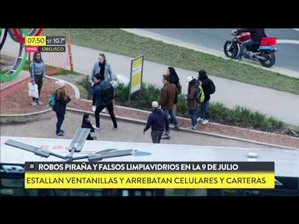 Robos piraña en la 9 de Julio