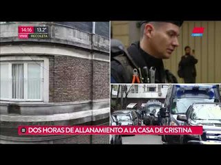 Allanamientos en propiedades de Cristina Kirchner en Recoleta y Río Gallegos