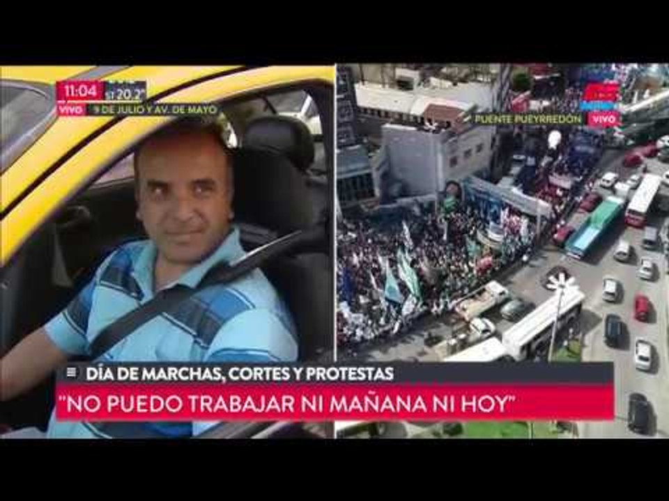 Día de marchas, cortes y protestas en el Microcentro