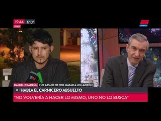 Nelson Castro mano a mano con el carnicero absuelto tras matar a un ladrón