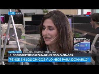 Diseñó un triciclo para nenes discapacitados