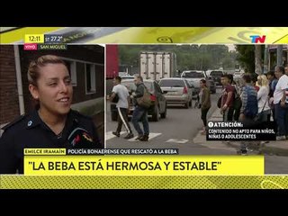 Camión atropelló a una mujer embarazada y dos policías salvaron al bebé