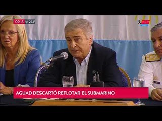 ARA San Juan: Aguad descartó reflotar el submarino