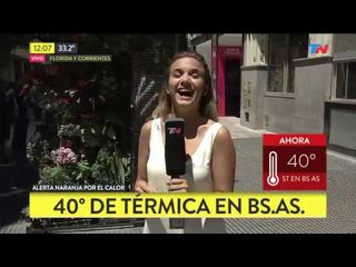 Alerta Naranja: 40 grados de térmica en Buenos Aires