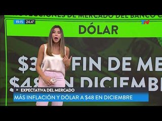 Expectativas de mercado: dólar a $48 en Diciembre